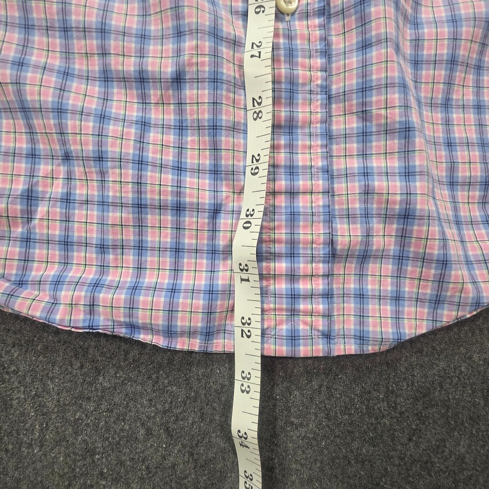 Polo Ralph Lauren Shirt Men XL Blue Pink Check Stretch Performance‎ Slim Fit - Picture 6 of 6